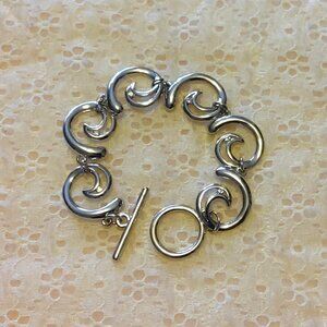 Vintage New Multi Link Charms Silver Plated Bracelet